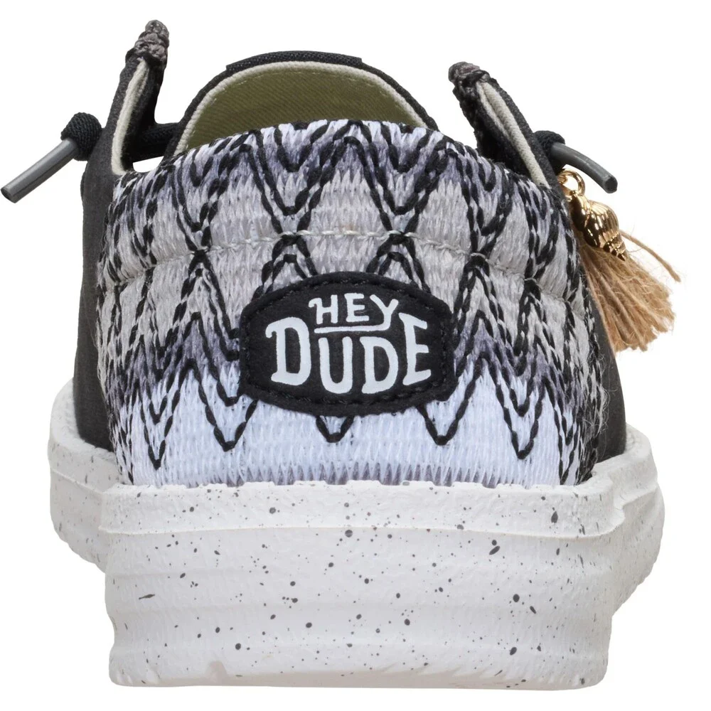 Hey Dude Wendy Funk Beach Woven 45220-0C4 Women's Black Slip-On Shoes SHOP538